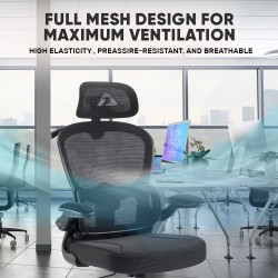 Buy Armaggeddon Office Chair Mesh - VERTEBRAE V3 - Black in Cyprus, Nicosia, Limassol, Larnaka, Pafos
