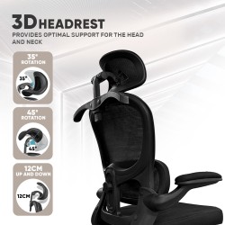 Buy Armaggeddon Office Chair Mesh - VERTEBRAE V3 - Black in Cyprus, Nicosia, Limassol, Larnaka, Pafos
