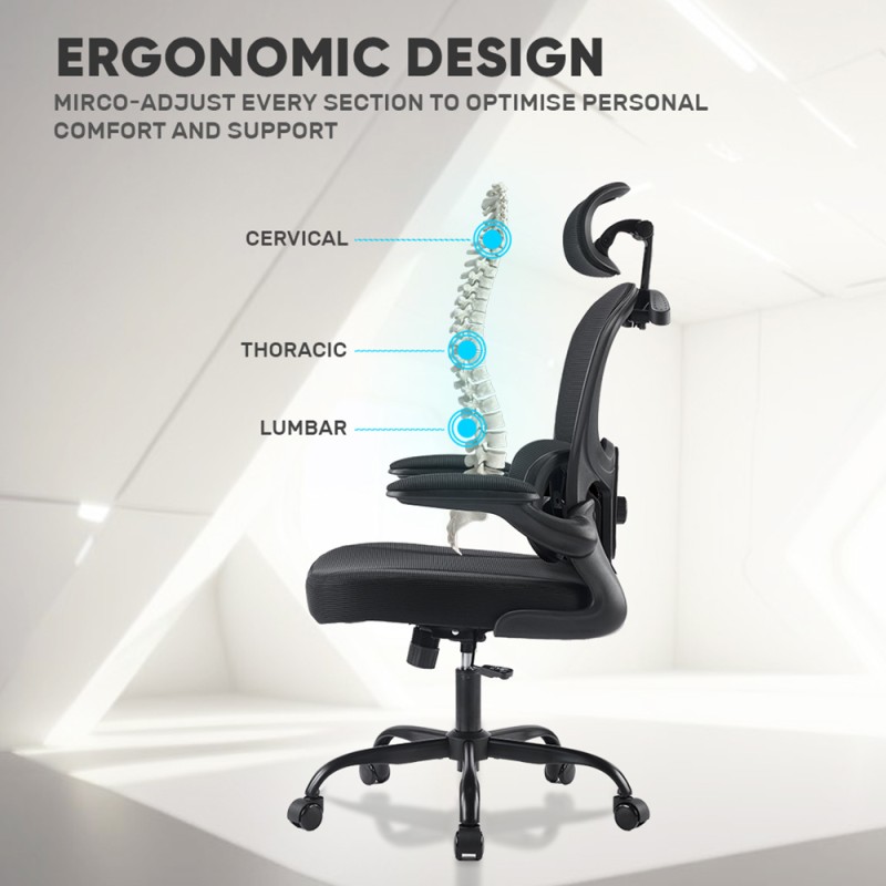 Buy Armaggeddon Office Chair Mesh - VERTEBRAE V3 - Black in Cyprus, Nicosia, Limassol, Larnaka, Pafos