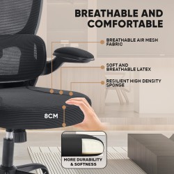 Buy Armaggeddon Office Chair Mesh - VERTEBRAE V3 - Black in Cyprus, Nicosia, Limassol, Larnaka, Pafos