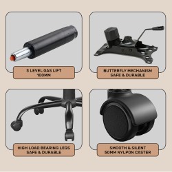 Buy Armaggeddon Office Chair Mesh - VERTEBRAE V3 - Black in Cyprus, Nicosia, Limassol, Larnaka, Pafos