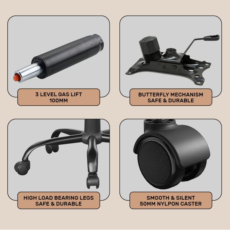 Buy Armaggeddon Office Chair Mesh - VERTEBRAE V3 - Black in Cyprus, Nicosia, Limassol, Larnaka, Pafos