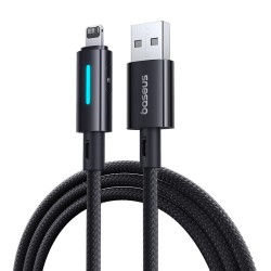Buy Baseus Cable Lightning to USB-A Lit Button Series - 1m - Cosmic Black in Cyprus, Nicosia, Limassol, Larnaka, Pafos