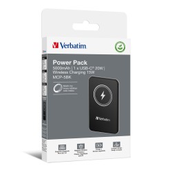 Buy Verbatim Wireless Magnetic Slim Powerbank - Qi2 15W 5000mAh Black in Cyprus, Nicosia, Limassol, Larnaka, Pafos