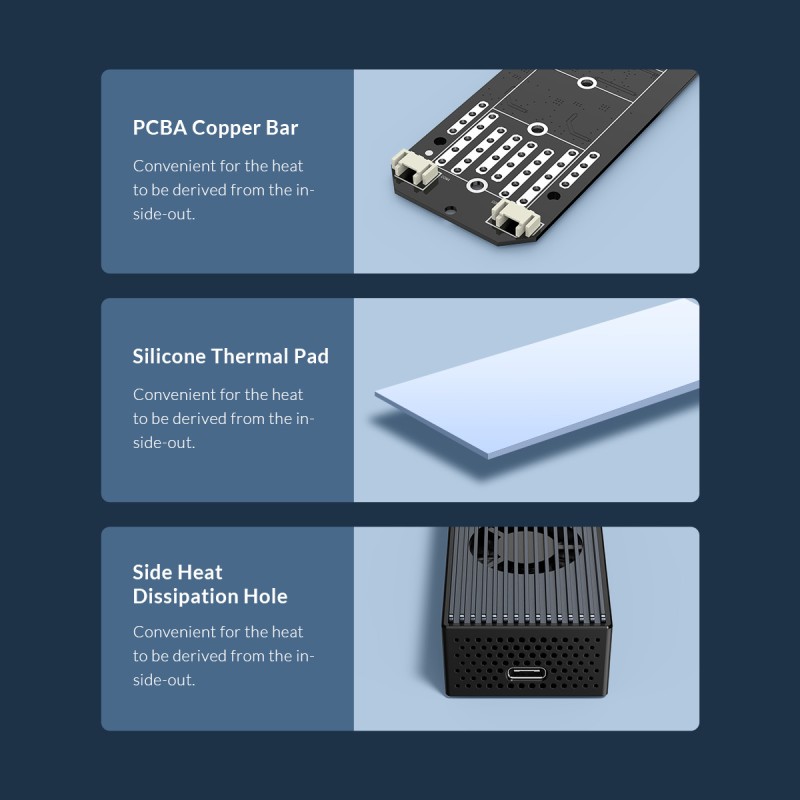 Buy Orico USB-C 3.2 M2 NVME SSD Aluminum Enclosure - M2PVC3-G20 - Black in Cyprus, Nicosia, Limassol, Larnaka, Pafos