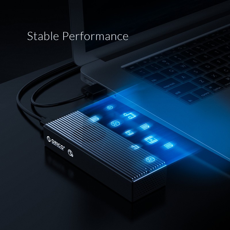 Buy Orico USB-C 3.2 M2 NVME SSD Aluminum Enclosure - M2PVC3-G20 - Black in Cyprus, Nicosia, Limassol, Larnaka, Pafos