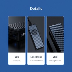 Buy Orico USB-C 3.2 M2 NVME SSD Aluminum Enclosure - M2PVC3-G20 - Black in Cyprus, Nicosia, Limassol, Larnaka, Pafos