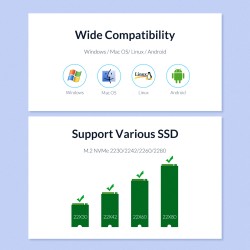 Buy Orico USB-C 3.2 M2 NVME SSD Aluminum Enclosure - M2PVC3-G20 - Black in Cyprus, Nicosia, Limassol, Larnaka, Pafos