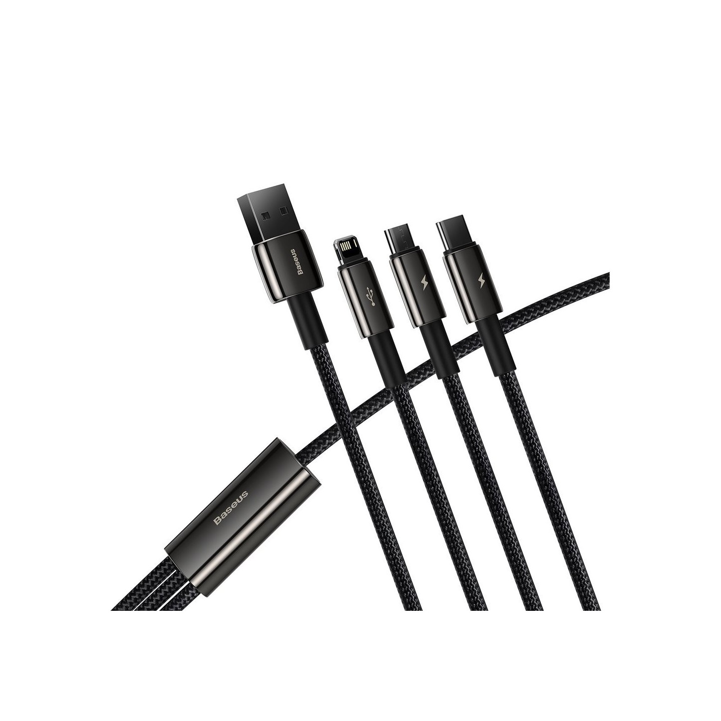 Baseus USB Cable - CAMLTWJ-01 - Tungsten Gold 3in1 Micro Light TypeC — Buy in Cyprus with Fast Delivery