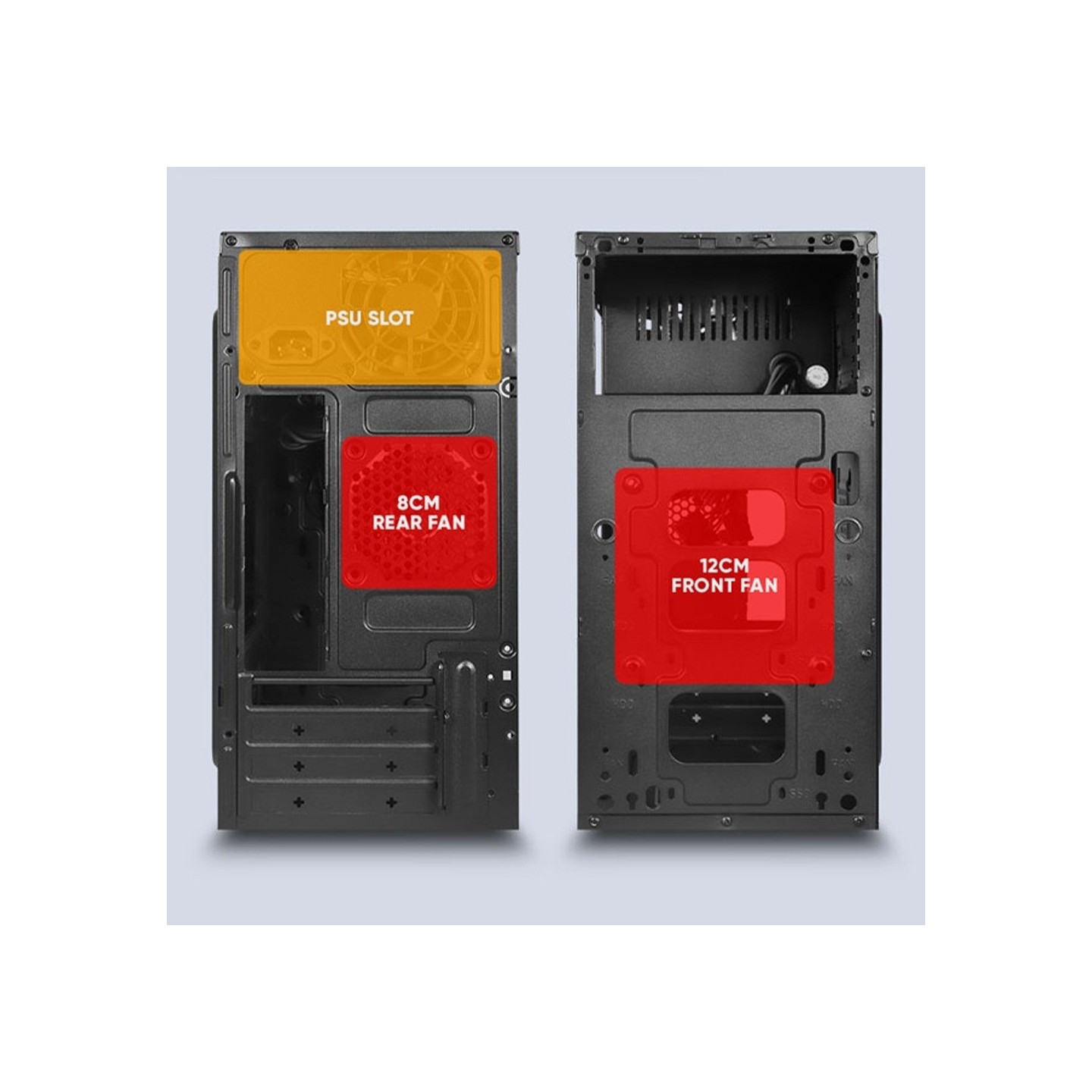 Alcatroz Futura Millenia M600 PRO mATX Case w/ 2 Fans & 235W PSU (Boxed) — Buy in Cyprus with Fast Delivery