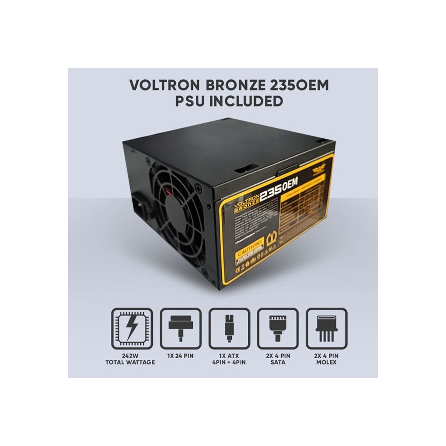 Alcatroz Futura Millenia M600 PRO mATX Case w/ 2 Fans & 235W PSU (Boxed) — Buy in Cyprus with Fast Delivery