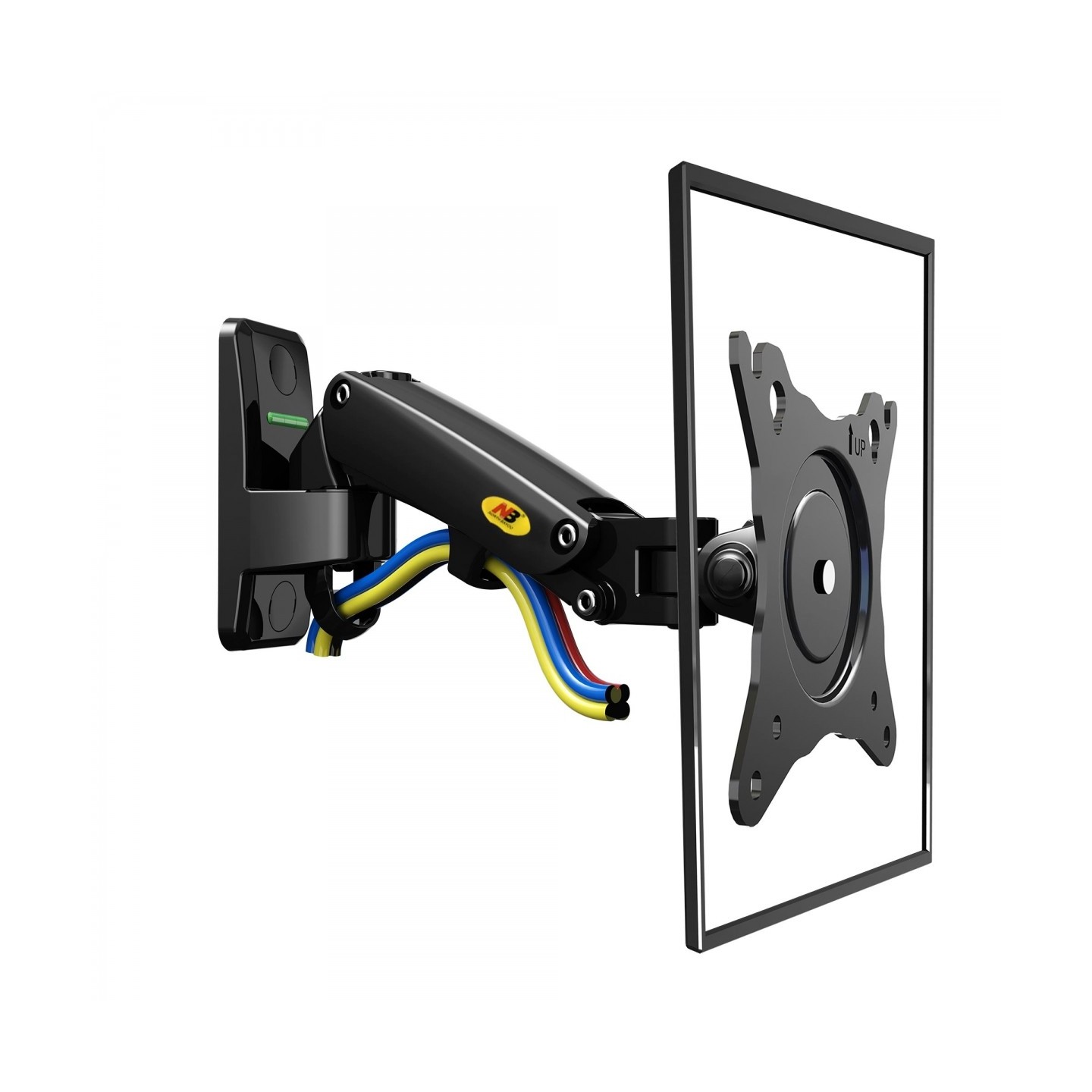 NBmounts F120 17-27" Gas Spring Wall Mount Single Arm Monitor Bracket (Boxed) — Buy in Cyprus with Fast Delivery