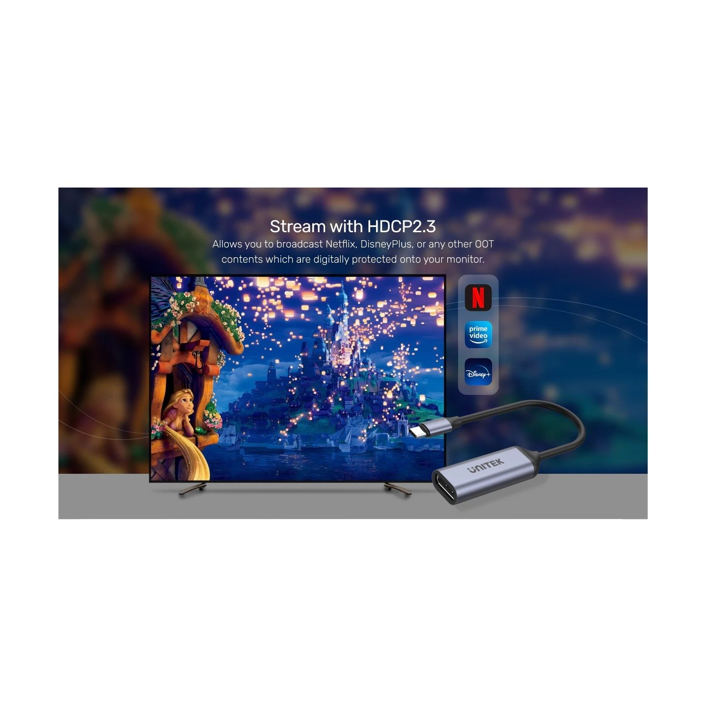 Unitek Converter USB-C to DP1.4 Adaptor 8K60Hz - V1415A - Alumin — Buy in Cyprus with Fast Delivery