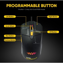 Armaggeddon Scorpion 5 Pro-Gaming Mouse with Free Mousepad (Retail) — Buy in Cyprus with Fast Delivery