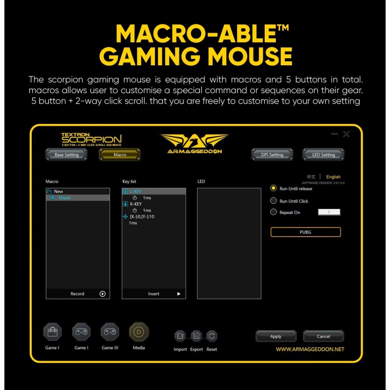 Buy Armaggeddon Pro-Gaming Mouse - SCORPION 5 - Pro-Gaming Mouse with Free Mousepad in Cyprus, Nicosia, Limassol, Larnaka, Pafos