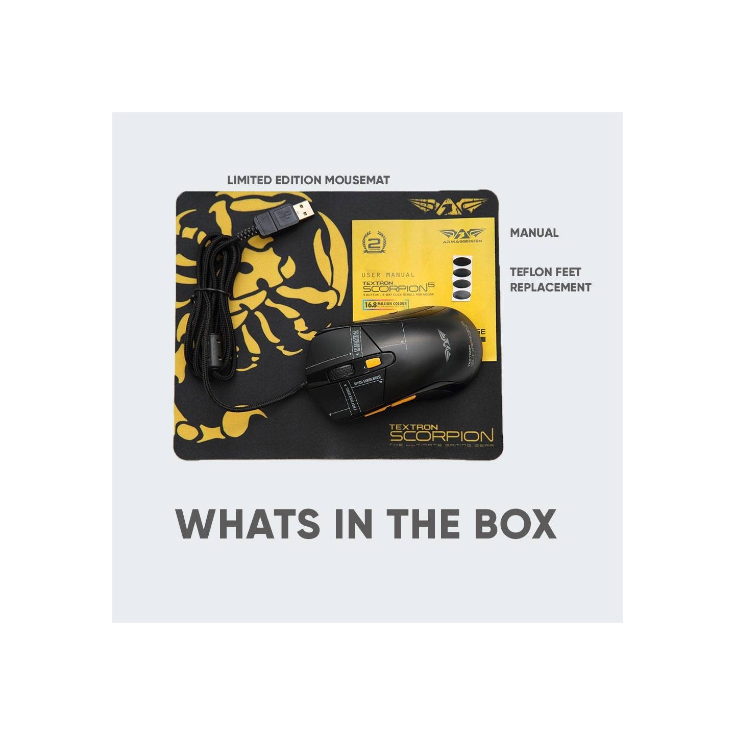 Armaggeddon Scorpion 5 Pro-Gaming Mouse with Free Mousepad (Retail) — Buy in Cyprus with Fast Delivery