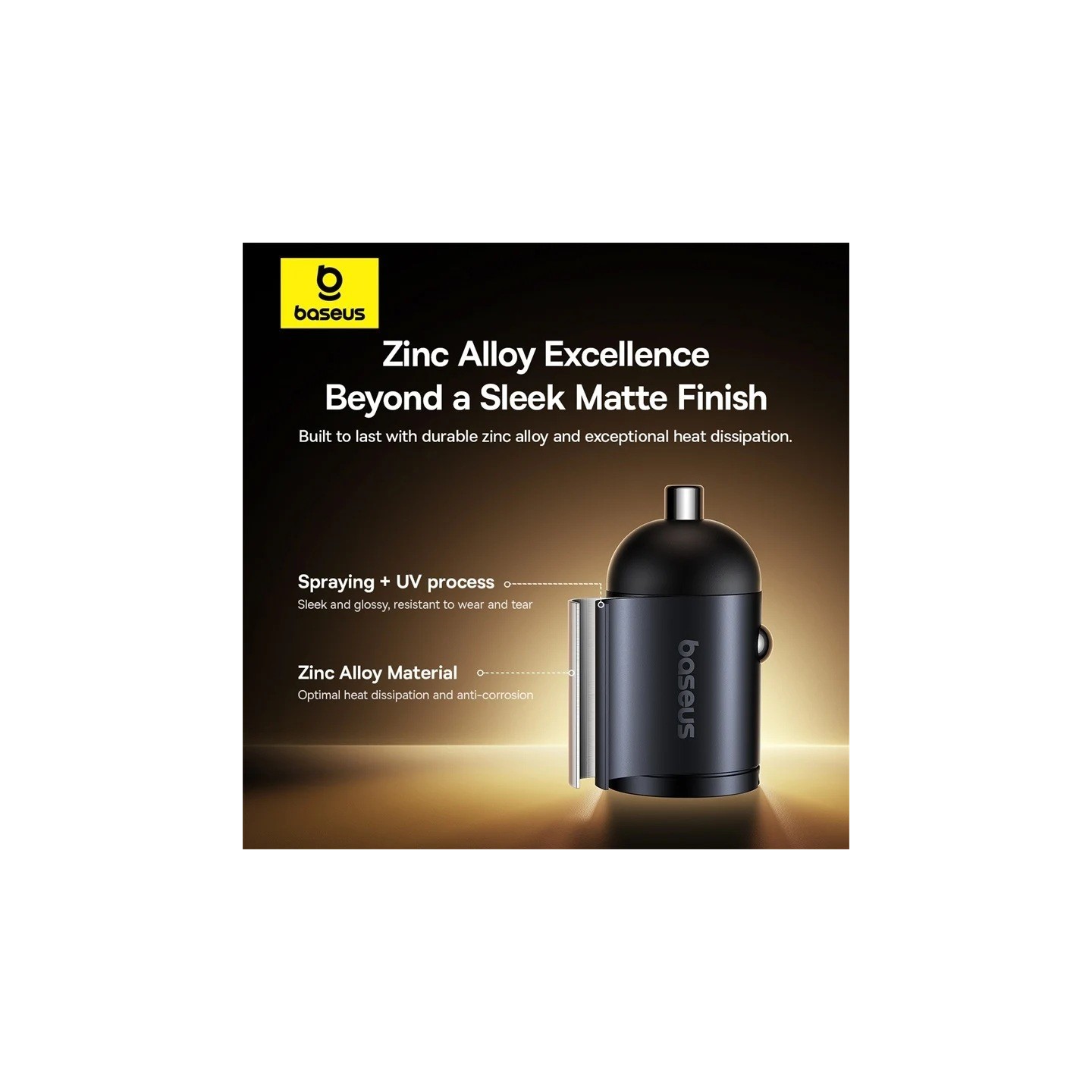 Baseus Tiny Star Car Charger - 30W PD 3.0 U+C Black — Buy in Cyprus with Fast Delivery