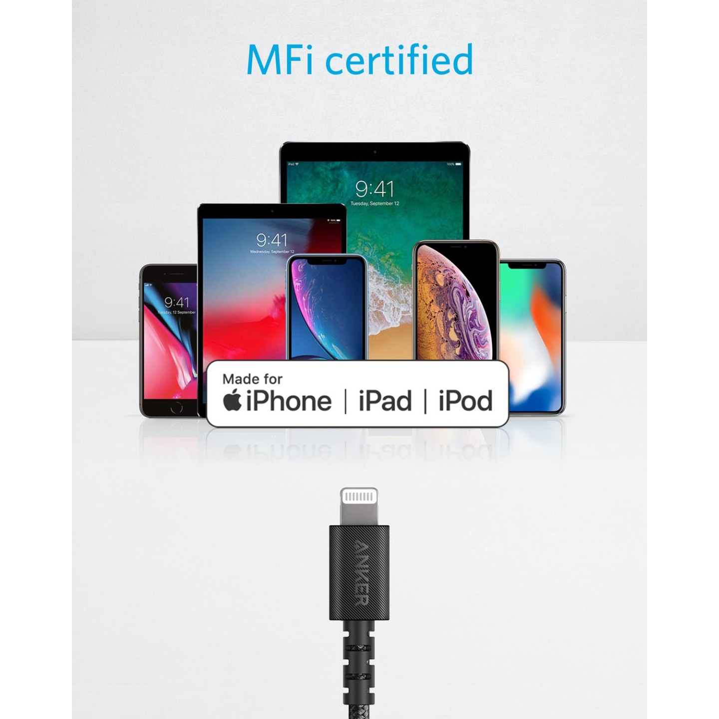 Anker PowerLine Select+ USB-C to MFI Lightning - 1.8m - Black — Buy in Cyprus with Fast Delivery