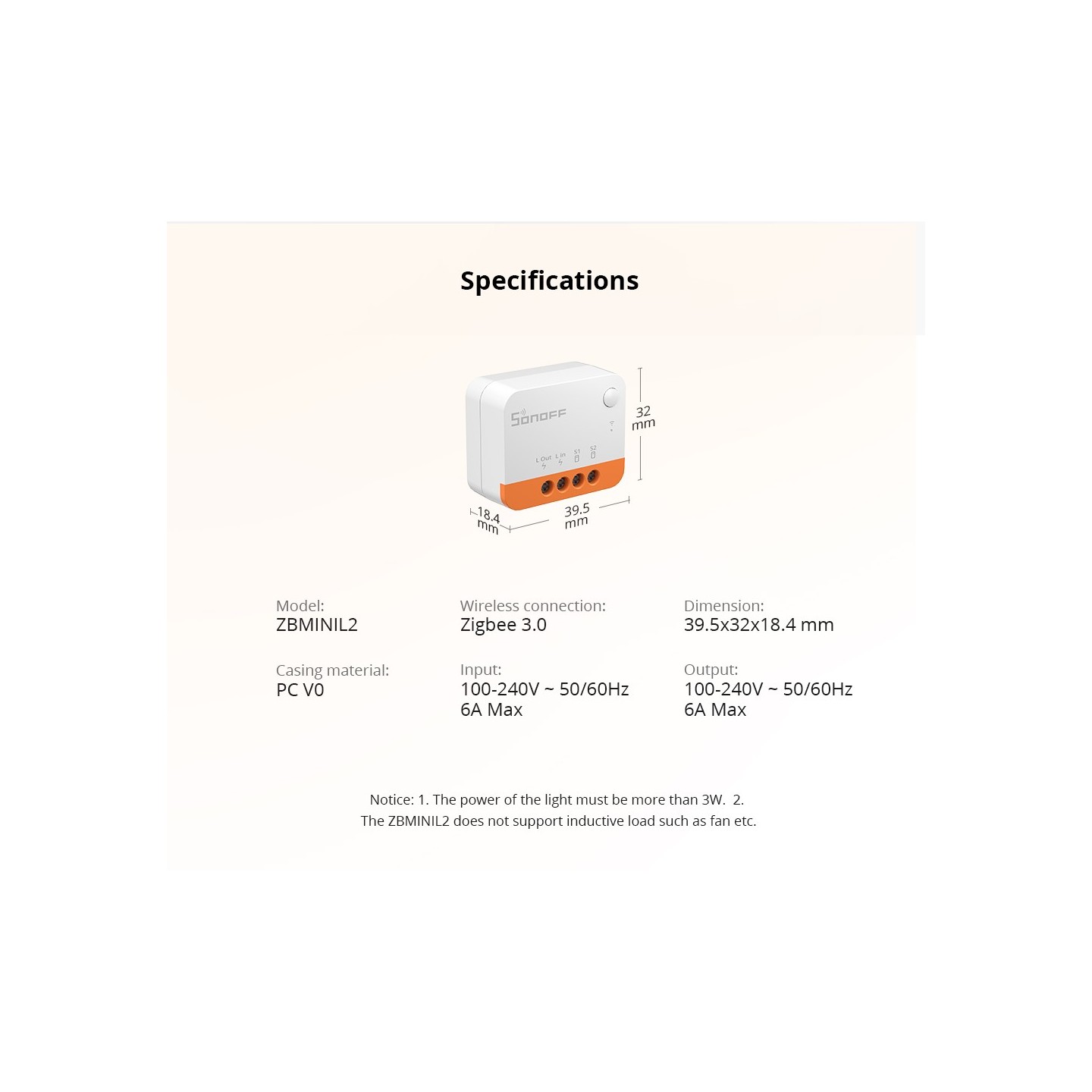 SONOFF Zigbee Smart Switch - ZBMINIL2 - Zigbee Smart Switch — Buy in Cyprus with Fast Delivery