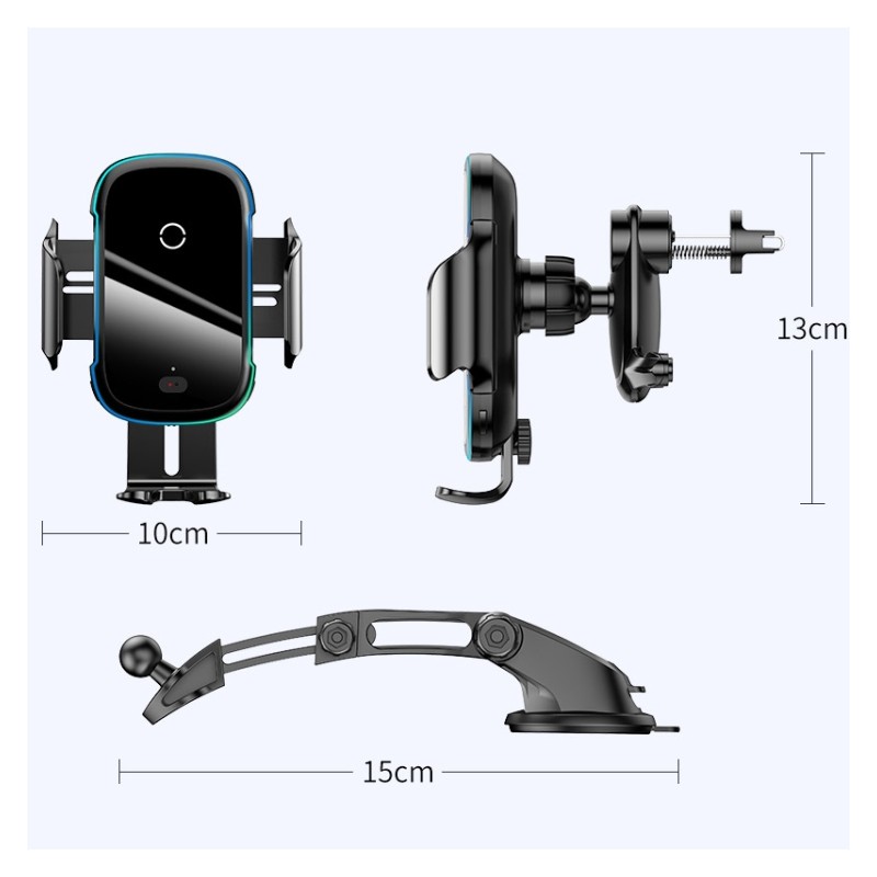 Buy Baseus QI 15W Wireless Car Charger - Dash & Air Vent Mount in Cyprus, Nicosia, Limassol, Larnaka, Pafos
