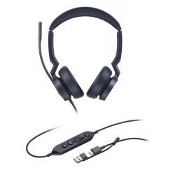 Buy Yealink Headset - UH46 - Wired USB Noise Cancelling USB-C Dual Teams in Cyprus, Nicosia, Limassol, Larnaka, Pafos