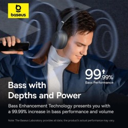 Buy Baseus Headphones - Bass 35 Max - Over Ear Black in Cyprus, Nicosia, Limassol, Larnaka, Pafos
