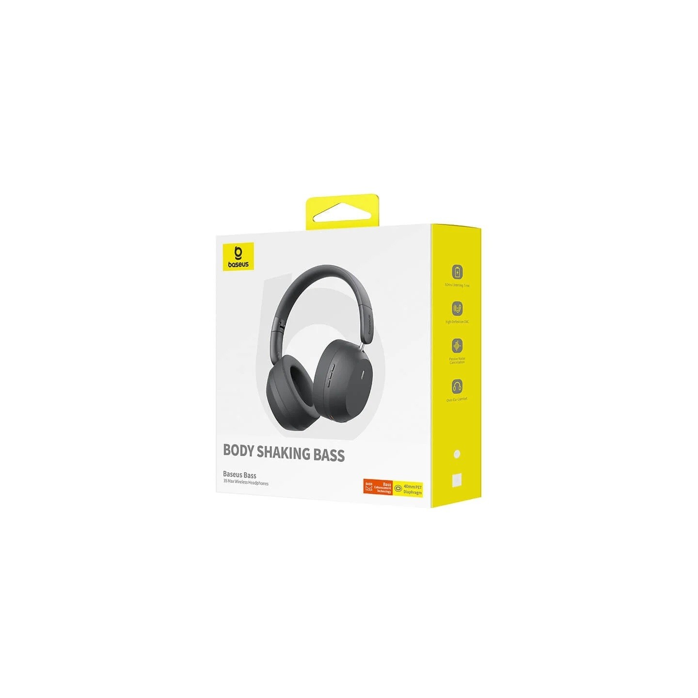 Baseus Headphones - Bass 35 Max - Over Ear Black — Buy in Cyprus with Fast Delivery