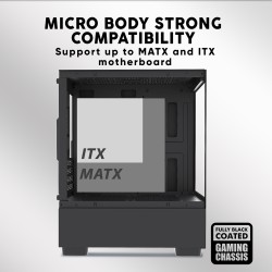 Armaggeddon Aquaron Duplex Black M-ATX Case - 310mm VGA (Boxed) — Buy in Cyprus with Fast Delivery