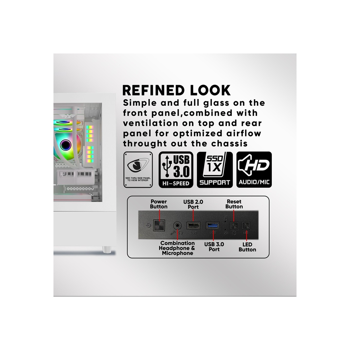 Armaggeddon Aquaron Duplex Black M-ATX Case - 310mm VGA (Boxed) — Buy in Cyprus with Fast Delivery