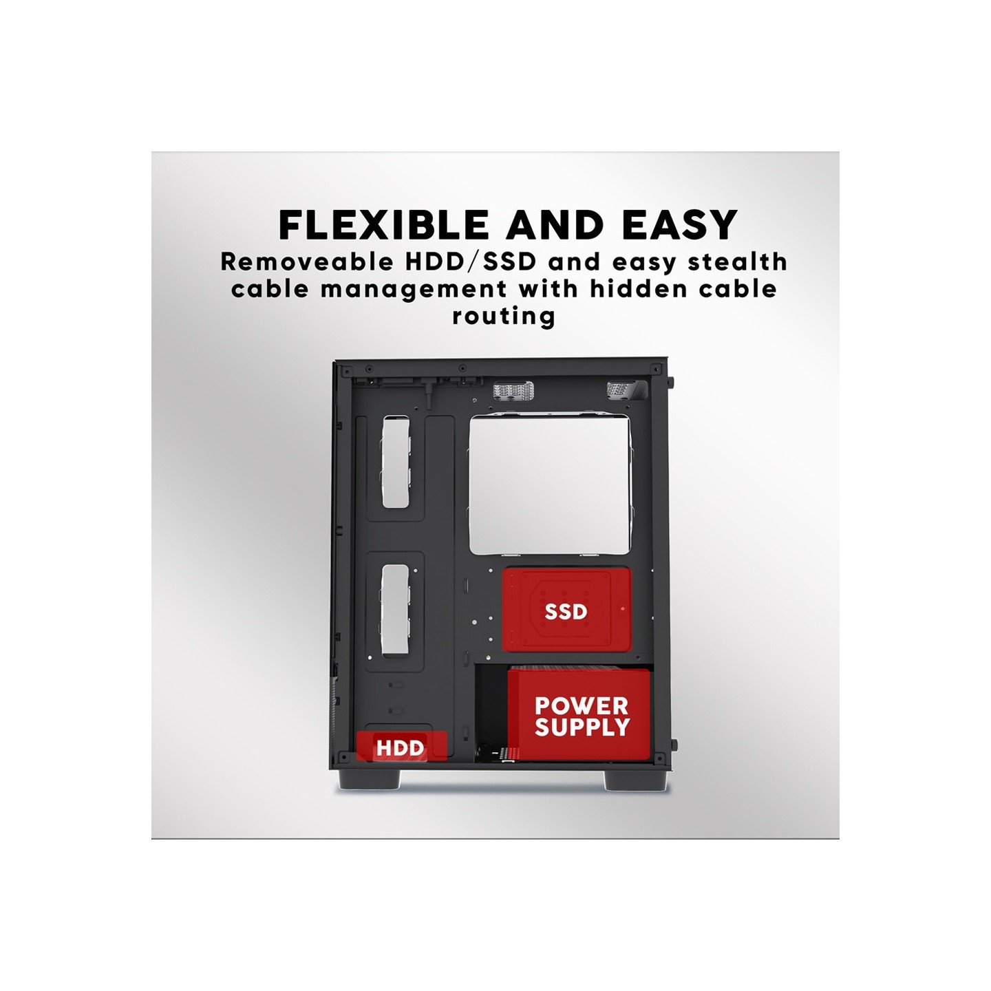 Armaggeddon Aquaron Duplex Black M-ATX Case - 310mm VGA (Boxed) — Buy in Cyprus with Fast Delivery