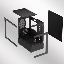 Buy Armaggeddon Gaming Case M-ATX - AQUARON - Duplex Black (Bottom USB Ports-310... in Cyprus, Nicosia, Limassol, Larnaka, Pafos