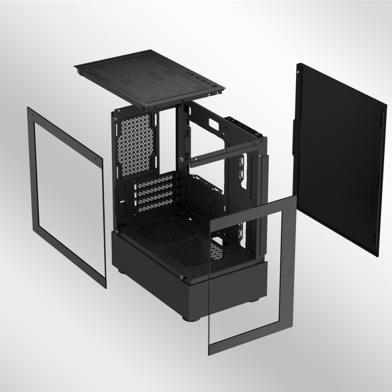 Buy Armaggeddon Gaming Case M-ATX - AQUARON - Duplex Black (Bottom USB Ports-310... in Cyprus, Nicosia, Limassol, Larnaka, Pafos