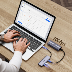 Unitek uHUB Q4 USB-C Hub 4x USB-A 10Gbps with Power Port H1112E — Armenius Store Cyprus