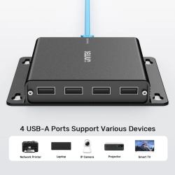 Buy Unitek USB Extender over Ethernet - U1222ABK - 150m 4-Port Hub 5V2A PSU in Cyprus, Nicosia, Limassol, Larnaka, Pafos