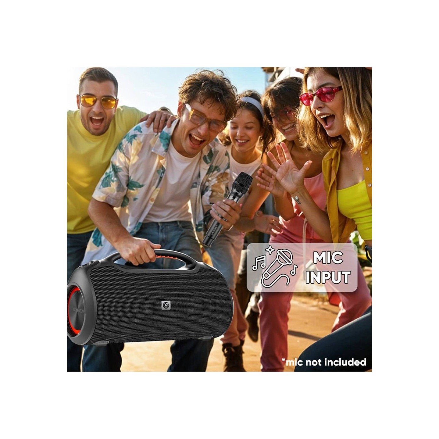 SonicGear StudioBeats III Powerful 240W Portable IPx6 Waterproof Speaker with Bluetooth, USB Large Battery, Microphon...