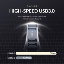 Orico MINI-U32 3-Port USB Hub 5Gbps – USB-A | Armenius Store