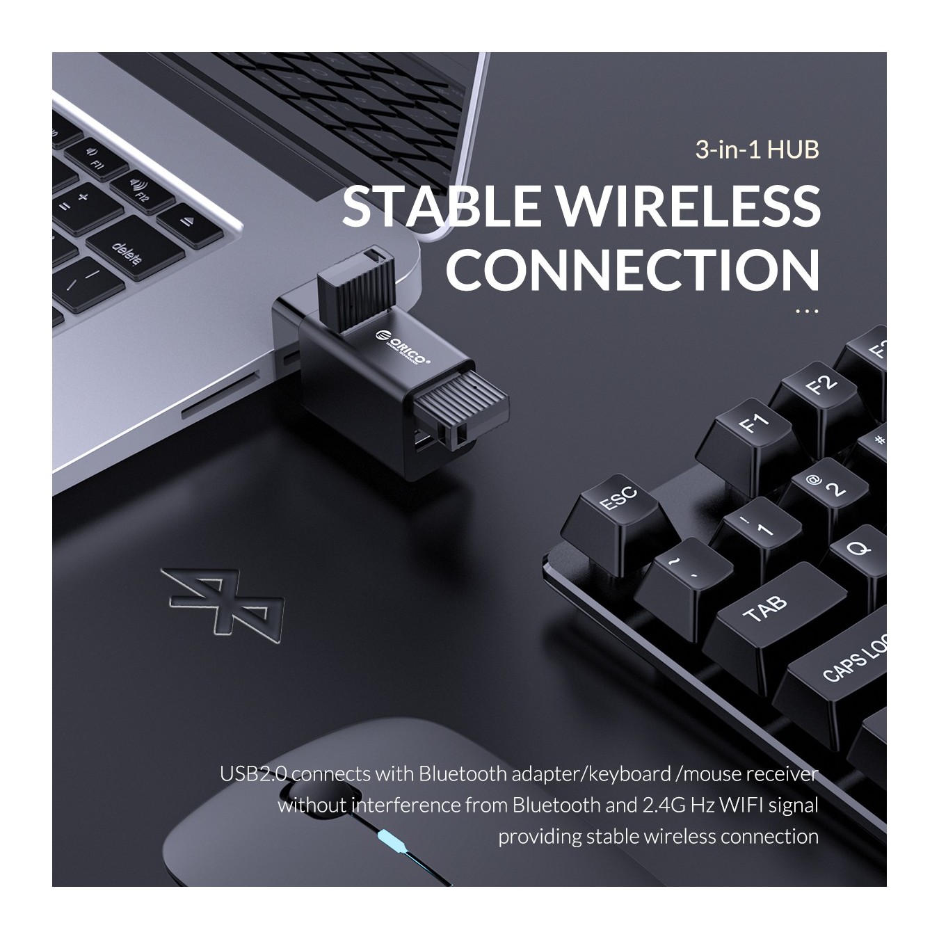 Orico MINI-U32 3-Port USB Hub 5Gbps – USB-A | Armenius Store
