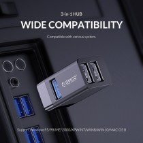Orico MINI-U32 3-Port USB Hub 5Gbps – USB-A | Armenius Store