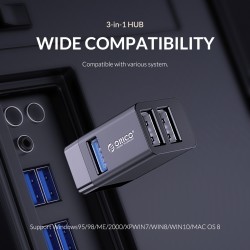 Buy Orico USB-A Hub - MINI-U32 - 3Port Mini Stick type in Cyprus, Nicosia, Limassol, Larnaka, Pafos