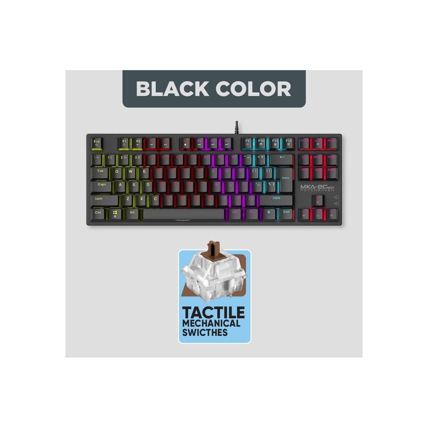 Armaggeddon MKA-2C NEO Psychraven 87-Key Mechanical Gaming Keyboard (Boxed) — Buy in Cyprus with Fast Delivery