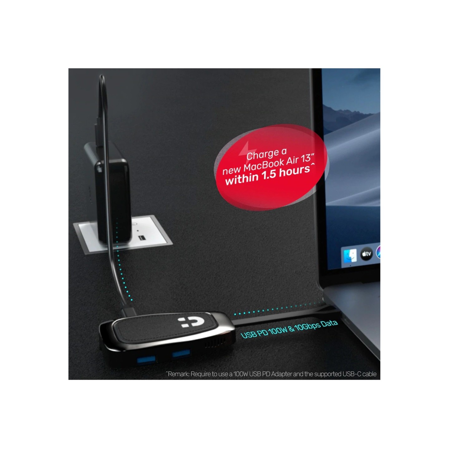 Unitek D1053A USB-C Hub - 10Gbps USB 3.2, 4K HDMI, 100W PD | Zinc-Alloy — Armenius Store Cyprus