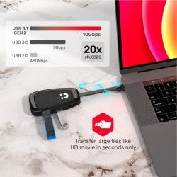 Unitek D1053A USB-C Hub - 10Gbps USB 3.2, 4K HDMI, 100W PD | Zinc-Alloy — Armenius Store Cyprus