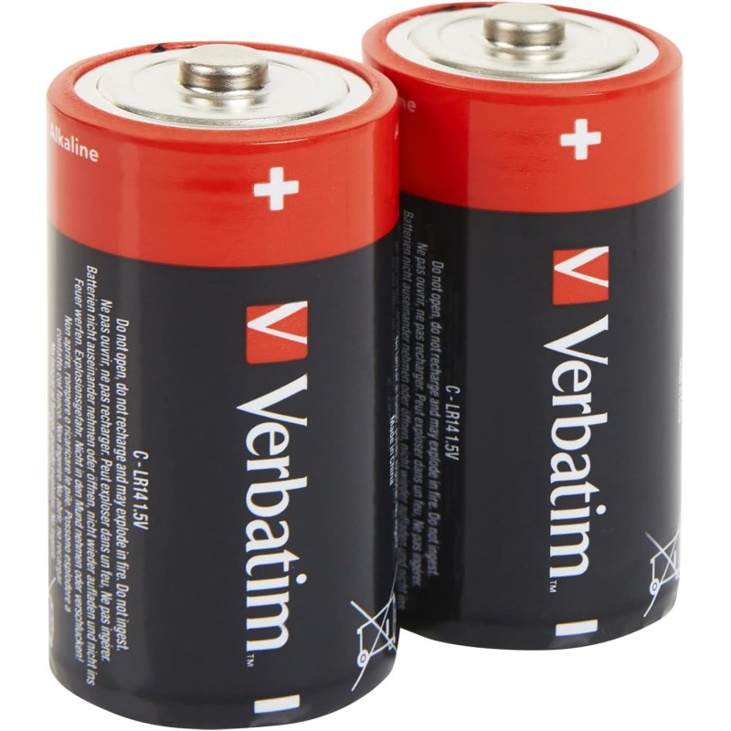 Buy Verbatim Batteries - Alkaline C 2pcs in Cyprus, Nicosia, Limassol, Larnaka, Pafos