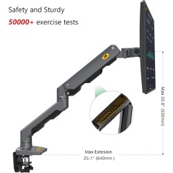 Buy NBMounts Desk Monitor Mount - G60 - Single Arm Heavy Duty in Cyprus, Nicosia, Limassol, Larnaka, Pafos