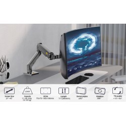 Buy NBMounts Desk Monitor Mount - G60 - Single Arm Heavy Duty in Cyprus, Nicosia, Limassol, Larnaka, Pafos