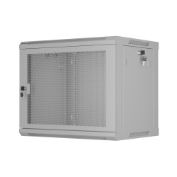 Buy Lanberg Wall Rack 19'' with Perforated Door - 9U 45cm Grey Flat Packed in Cyprus, Nicosia, Limassol, Larnaka, Pafos