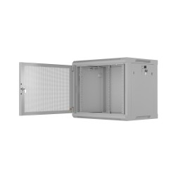 Buy Lanberg Wall Rack 19'' with Perforated Door - 9U 45cm Grey Flat Packed in Cyprus, Nicosia, Limassol, Larnaka, Pafos
