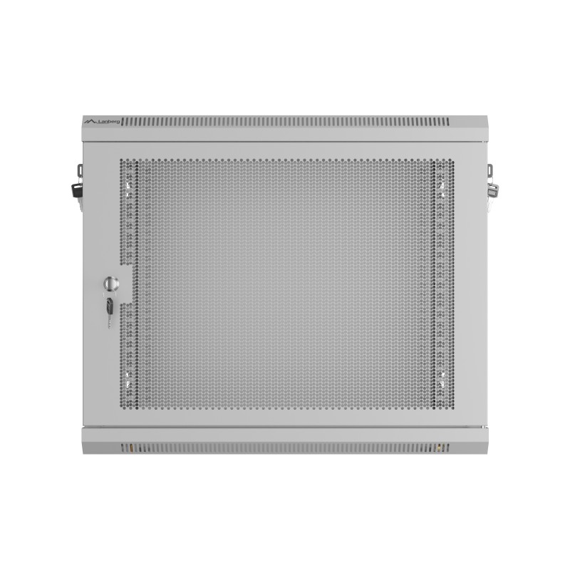 Buy Lanberg Wall Rack 19'' with Perforated Door - 9U 45cm Grey Flat Packed in Cyprus, Nicosia, Limassol, Larnaka, Pafos