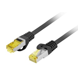 Buy Lanberg Patch Cable - CAT.6A S FTP CU LSZH 0.25m Black in Cyprus, Nicosia, Limassol, Larnaka, Pafos