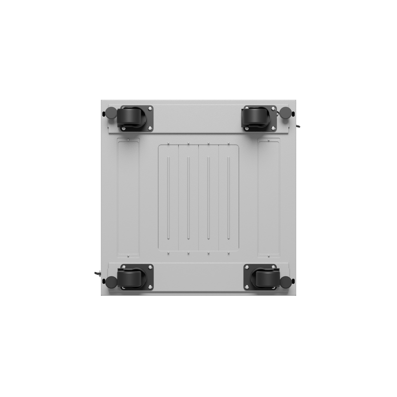 Lanberg Free Standing Cabinet 19'' with Glass Door - 15U, 60cm Ventilation Panel with LCD, 2 Fans & Thermostat Grey